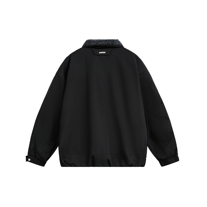 Herren Oversize Steppjacke mit hohem Kragen und Teddyfutter Drune
