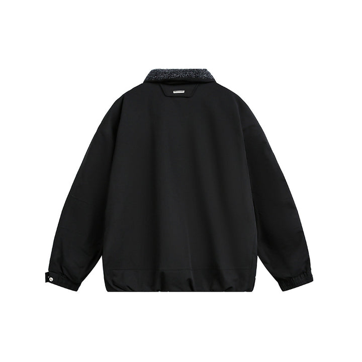 Herren Oversize Steppjacke mit hohem Kragen und Teddyfutter Drune