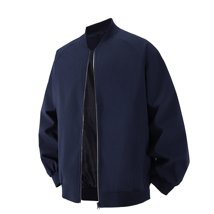 Herren Modische Bomberjacke mit elastischen Bündchen Drune