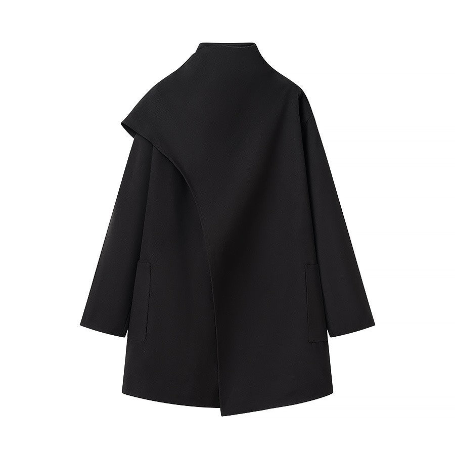 Drune | Stehkragen Cape-Stil Mantel
