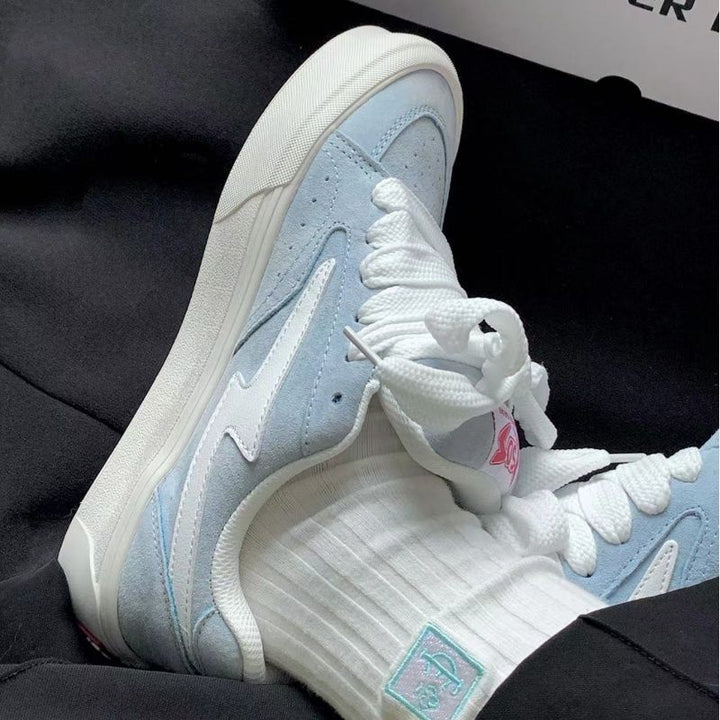 Damen Sportliche Sneaker mit hochwertiger Wildleder- und Mesh-Kombination Drune