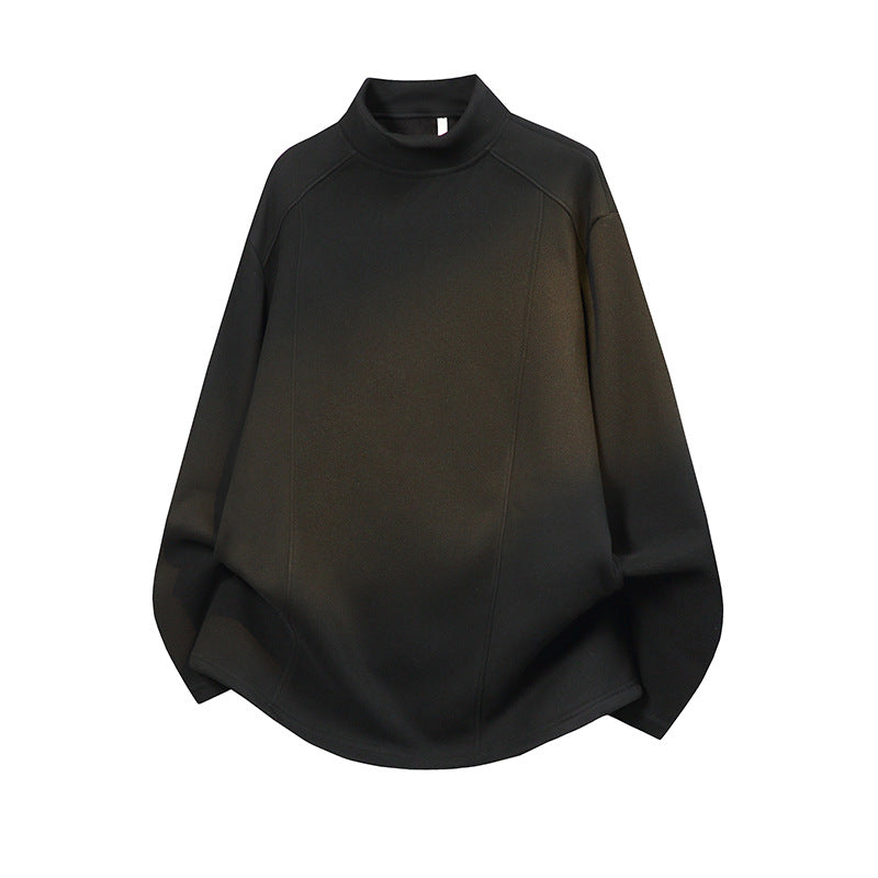 Herren Oversize Stehkragen-Sweatshirt mit Raglanärmeln und dezentem Farbverlauf Drune