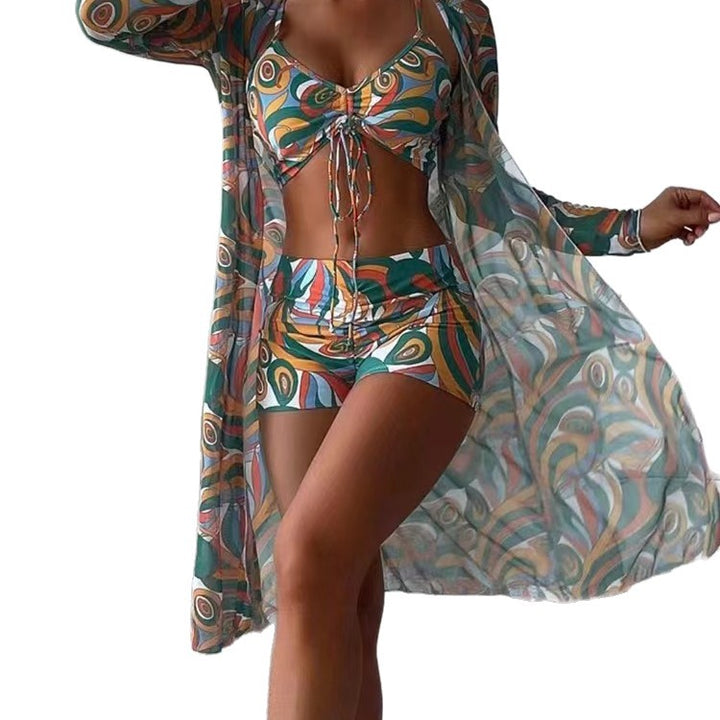 Damen Tankini-Set mit modischem Overshirt Drune