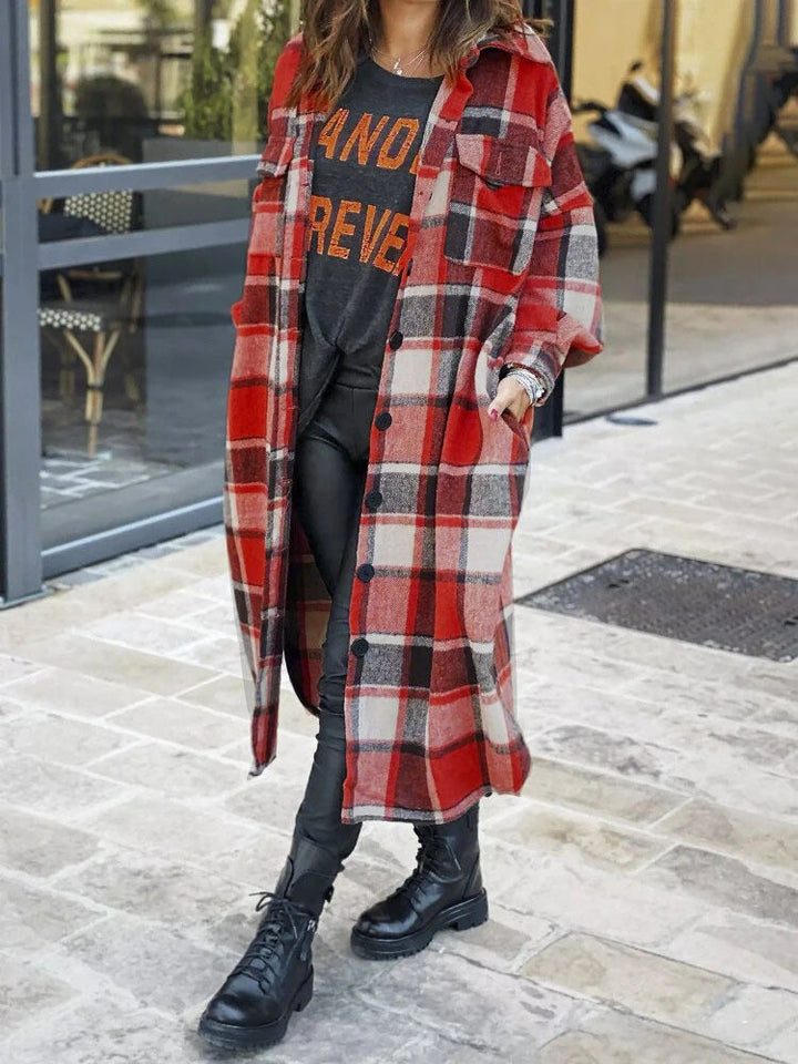 Drune | Flanell Karotrenchcoat
