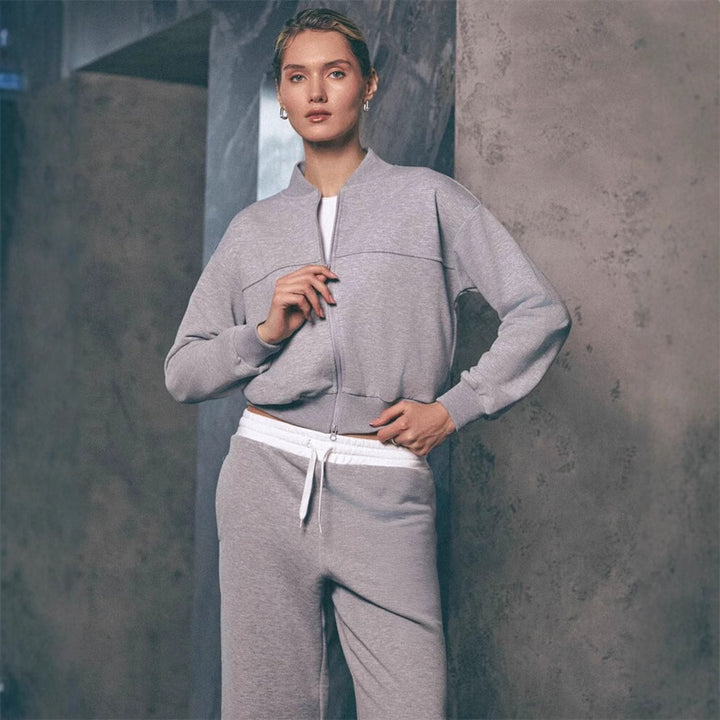 Damen lässige Relaxed-Fleece-Kombination Drune