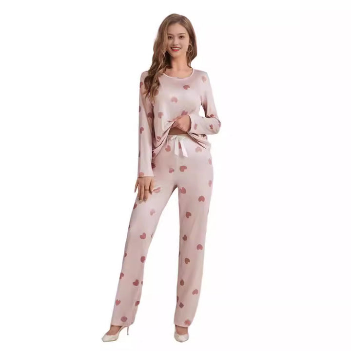 Damen Satin Pyjama Set Drune