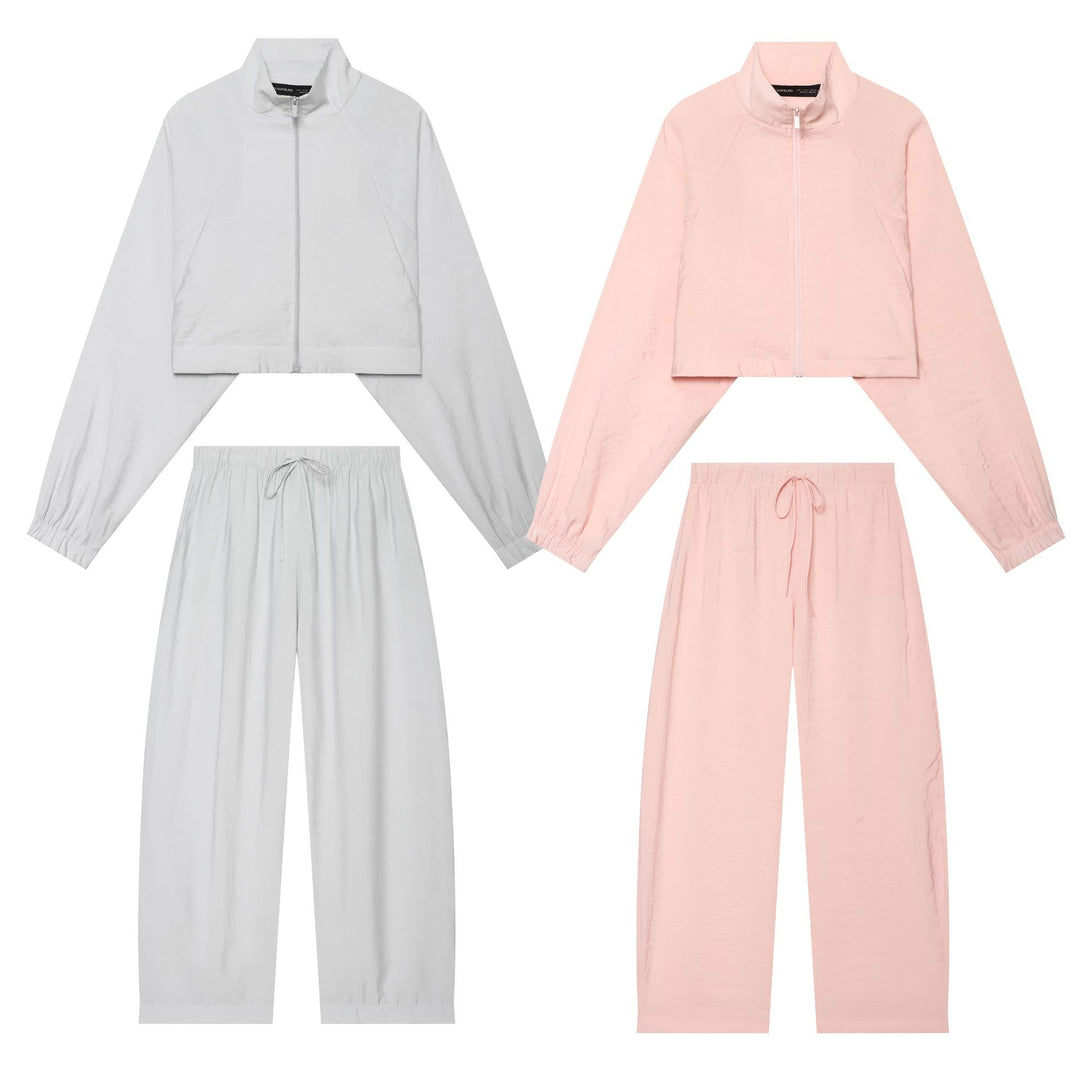 Damen nan weite Leinenlook-Loungebuxe mit elastischem Bund und Kordelzug Drune