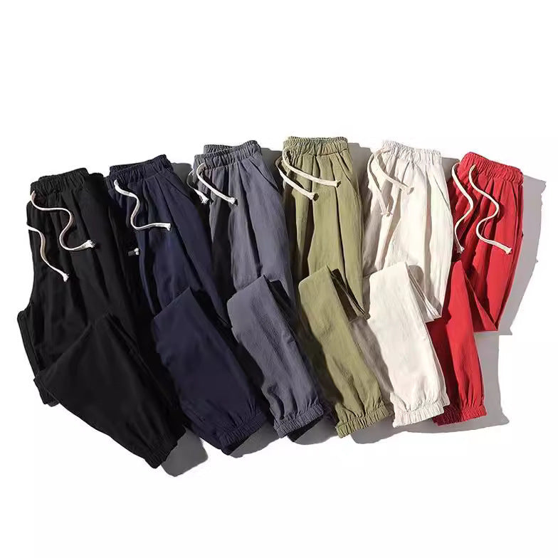 Herren nan lockere Jogginghose mit elastischem Bund, Kordelzug, Seitentaschen und elastischen Bündchen Drune