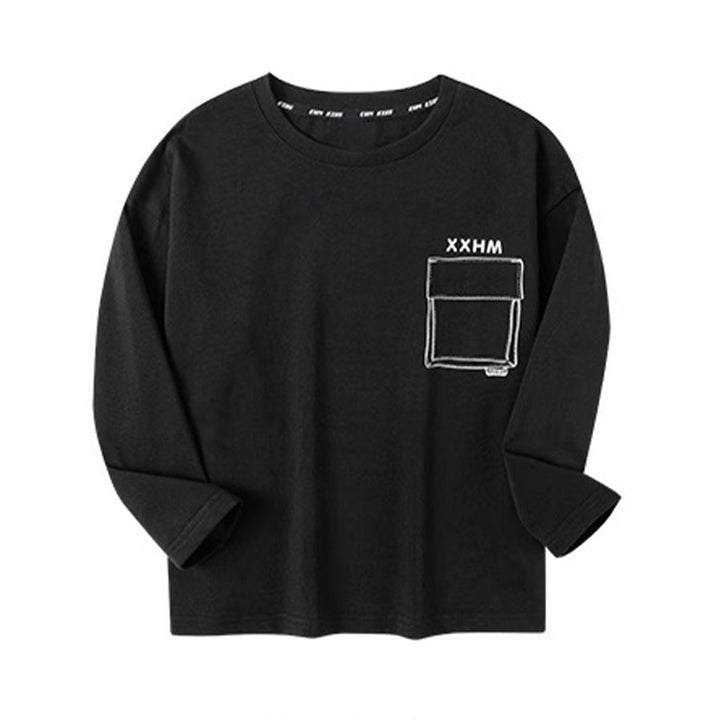 Unisex lässiges langärmliges T-Shirt mit kreativem Druck Drune