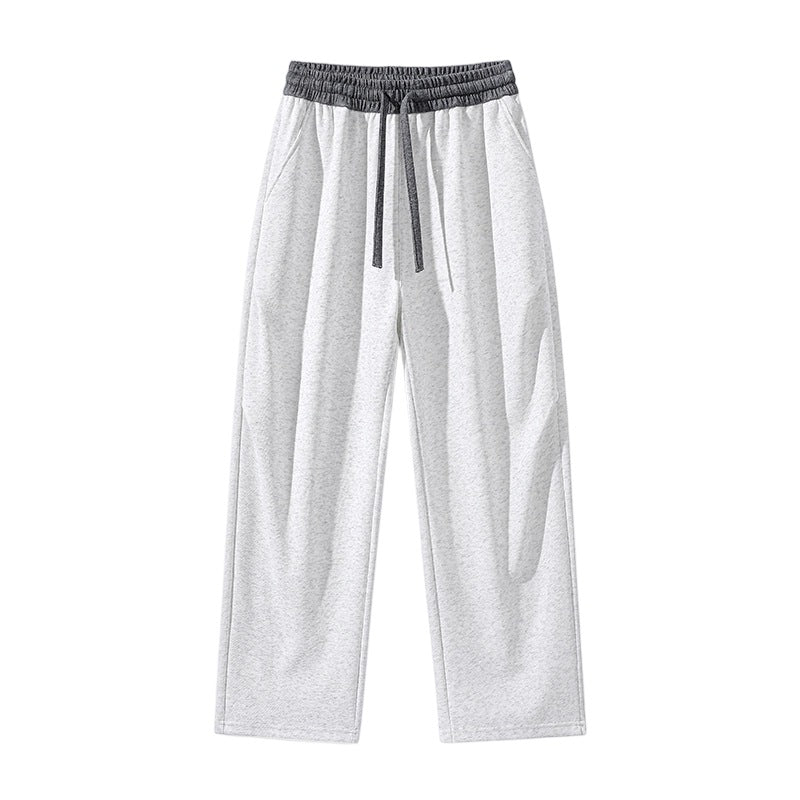 Herren Gerade geschnittene Lounge-Jogginghose mit elastischem Kordelbund & Seitentaschen Drune