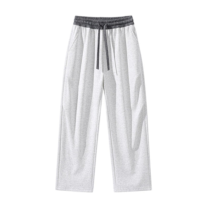 Herren Gerade geschnittene Lounge-Jogginghose mit elastischem Kordelbund & Seitentaschen Drune