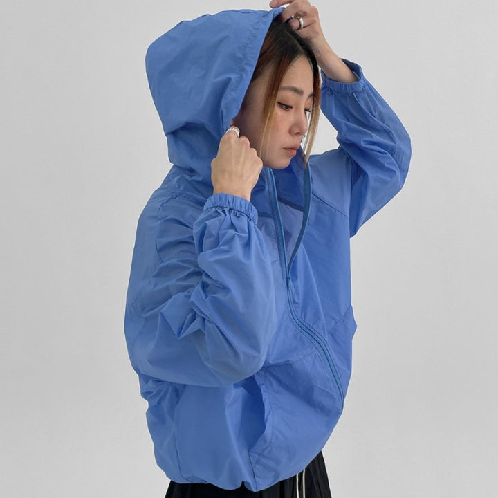 Damen leichte sportliche Windbreaker-Jacke Drune