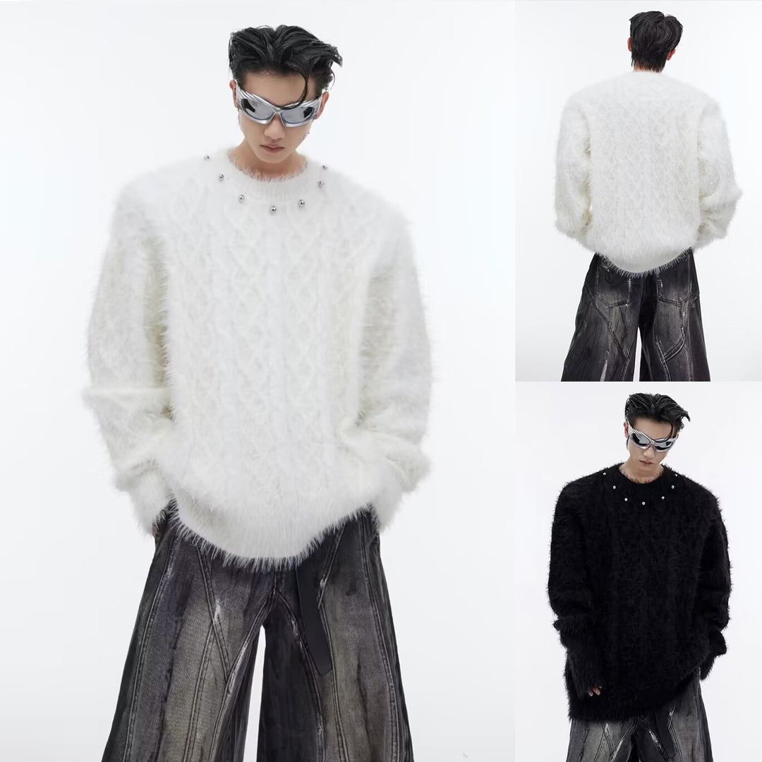 Herren Stylish Grobstrickpullover Drune