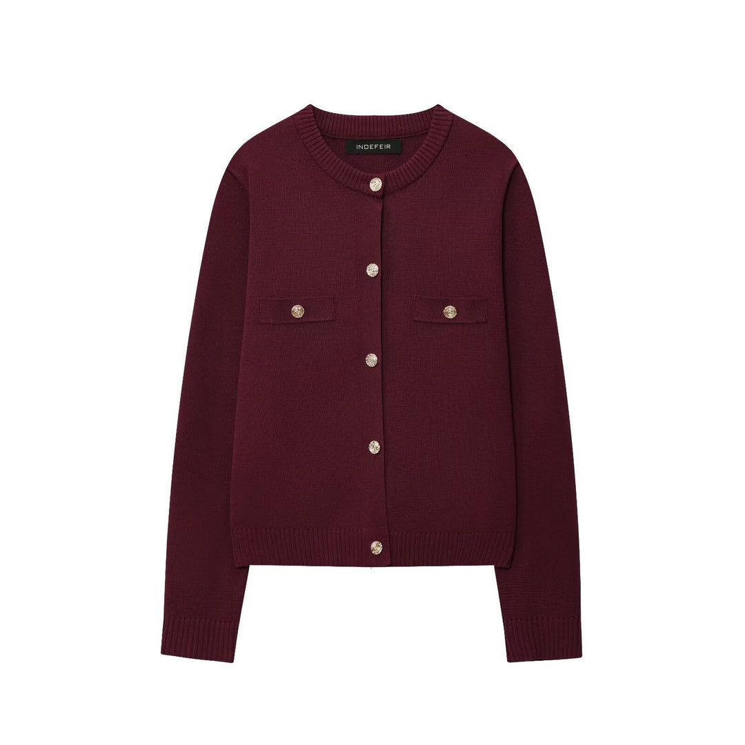 Damen Cardigan mit Knopfdetails und Brusttaschen Drune