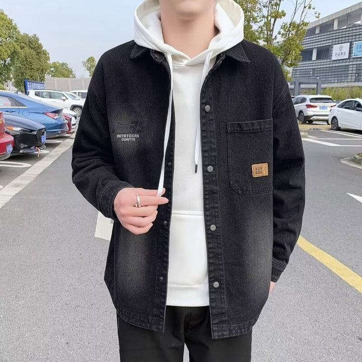 Herren Urbaner Denim Overshirt Drune