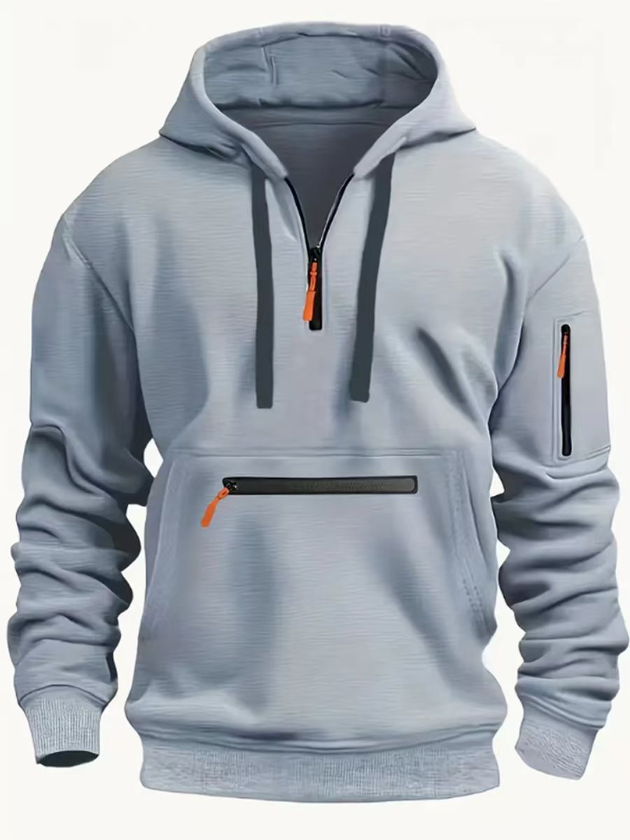 Herren Funktioneller Kapuzenpullover mit praktischem Reißverschluss Drune
