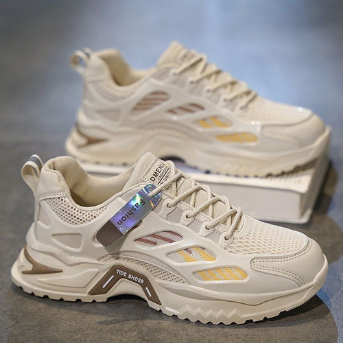 Damen Sportliche Sneakers mit atmungsaktiver Netzstruktur Drune