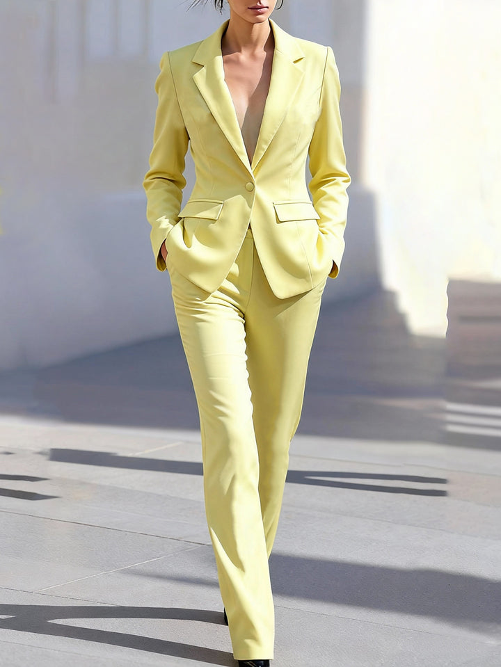 Damen Eleganter Tailored Anzug mit modernem Schnitt und Taschen Drune