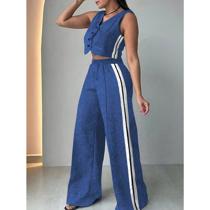 Damen Zweiteiliges Sport-Outfit mit weitem Schnitt und elastischem Bund Drune