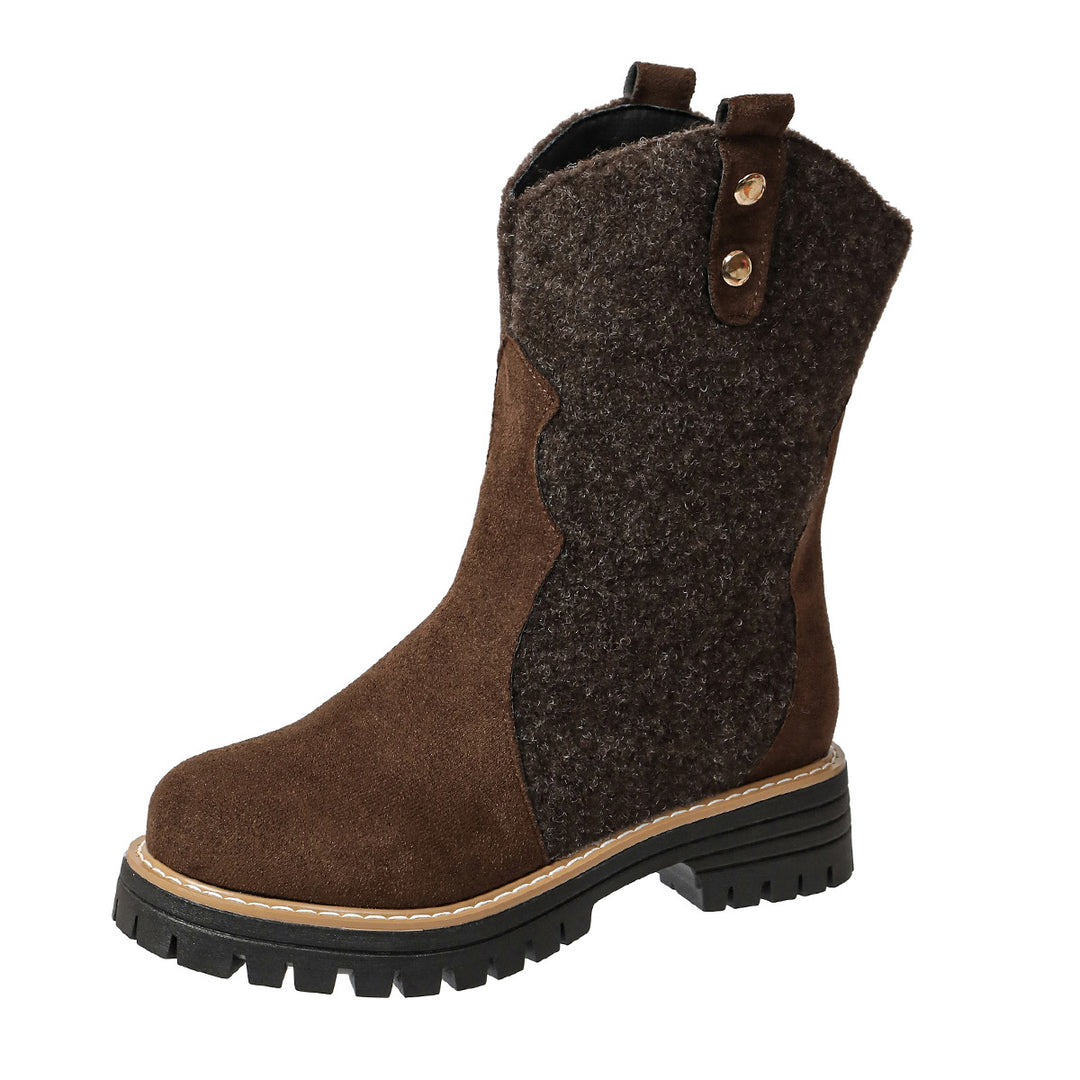 Damen Gemütliche Winterstiefel mit Fleece-Details Drune