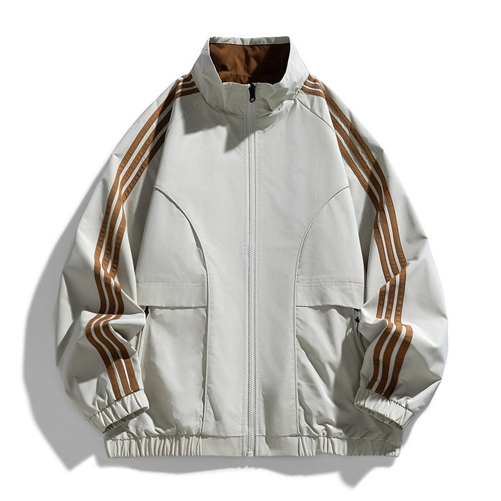 Herren Sportliche Übergangsjacke mit hohem Kragen und Reißverschlusstaschen Drune