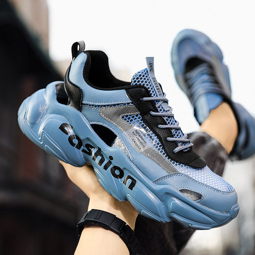Unisex Voluminöse Chunky-Sneaker mit atmungsaktivem Mesh und profilierter Plateausohle Drune