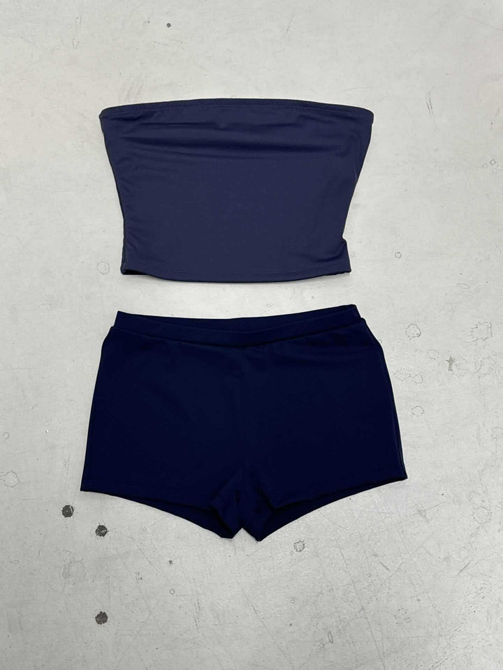 Damen Bandeau-Badeanzug mit Shorts Drune