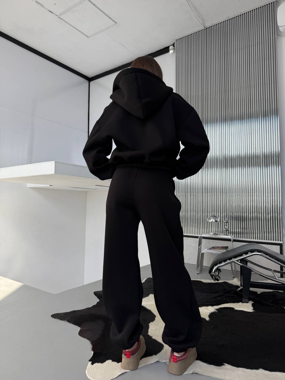 Damen lässiger Kapuzenpullover und Jogginghose Set mit elastischem Bund und praktischen Taschen Drune
