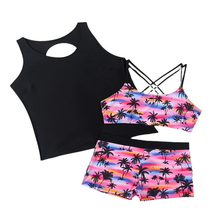 Damen Sport-Badeanzug mit modernem Oberteil und Shorts Drune