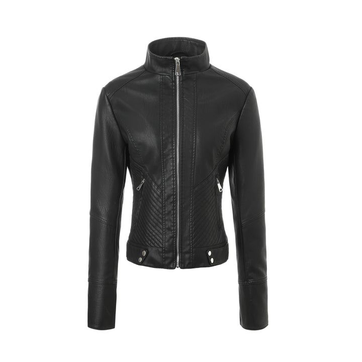 Damen Modische Bikerjacke mit ausgeprägtem Steppmuster Drune
