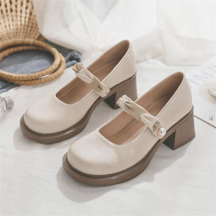 Damen Elegante Plateau-Pumps mit Schleifen-Detail Drune