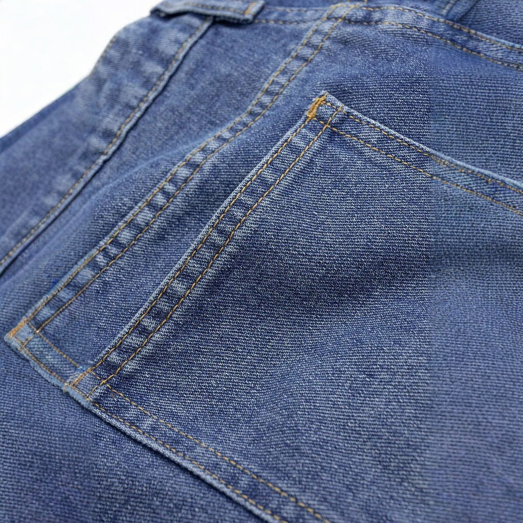 Damen modische High-Waist Jeans mit weitem Bein Drune