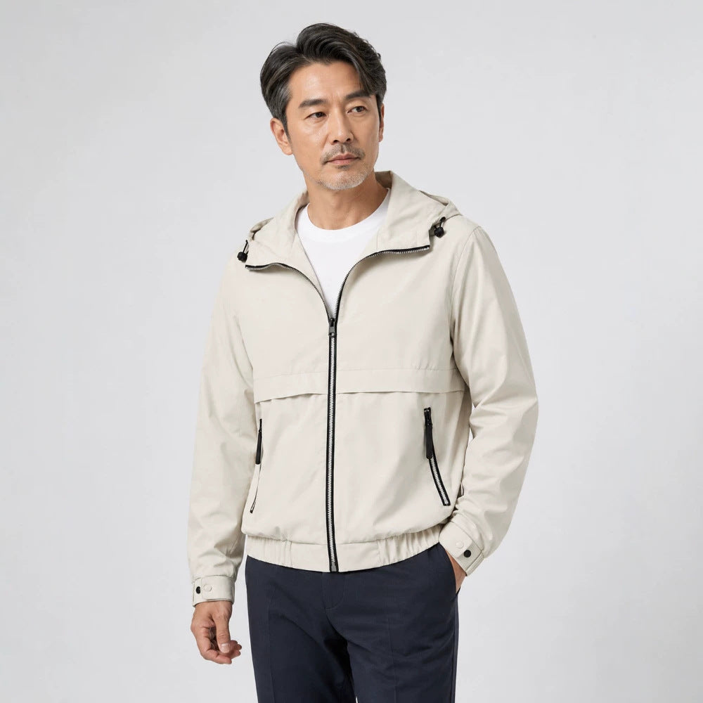 Herren Leichte Regenjacke mit verstellbarer Kapuze Drune