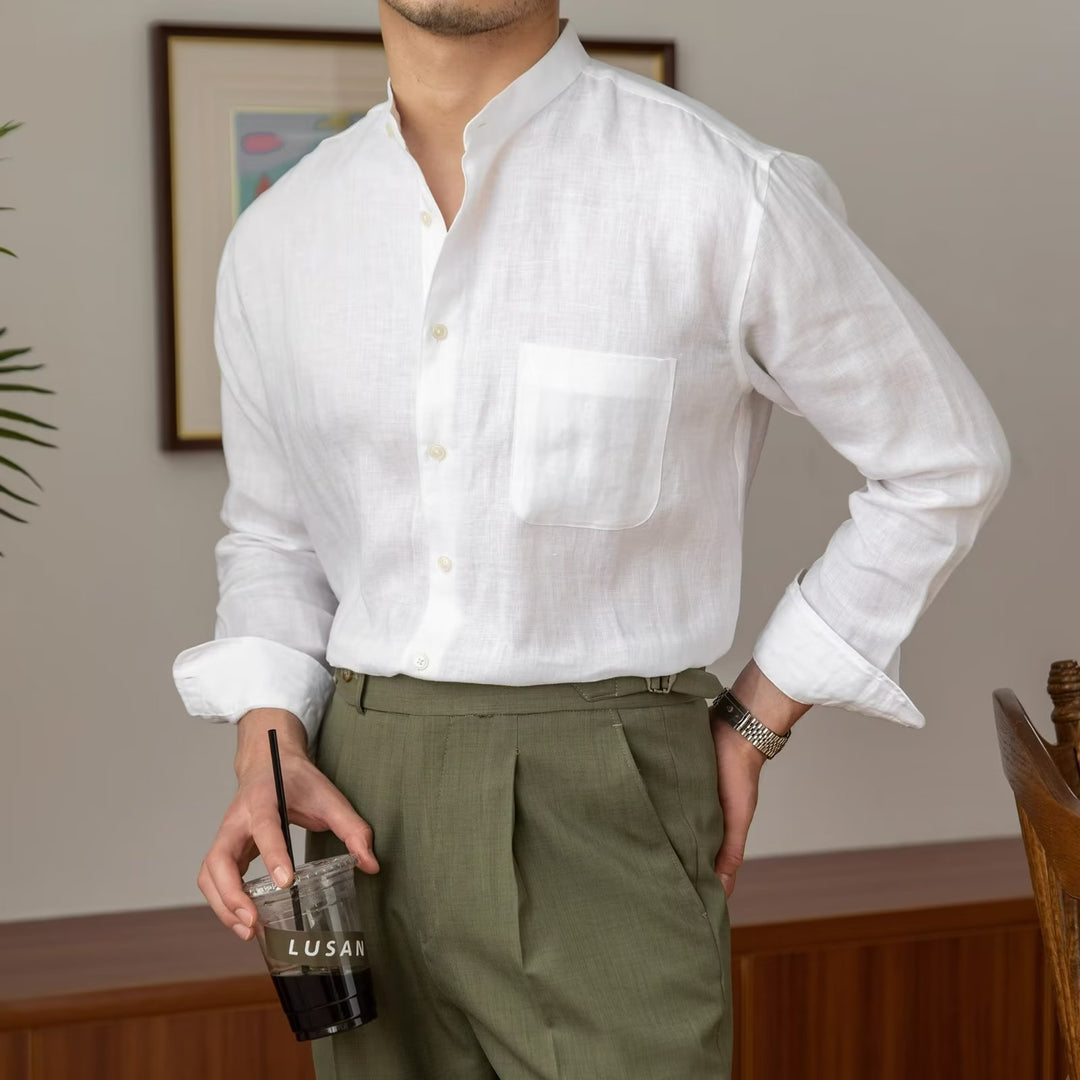 Herren Elegantes Langarm Businesshemd Drune