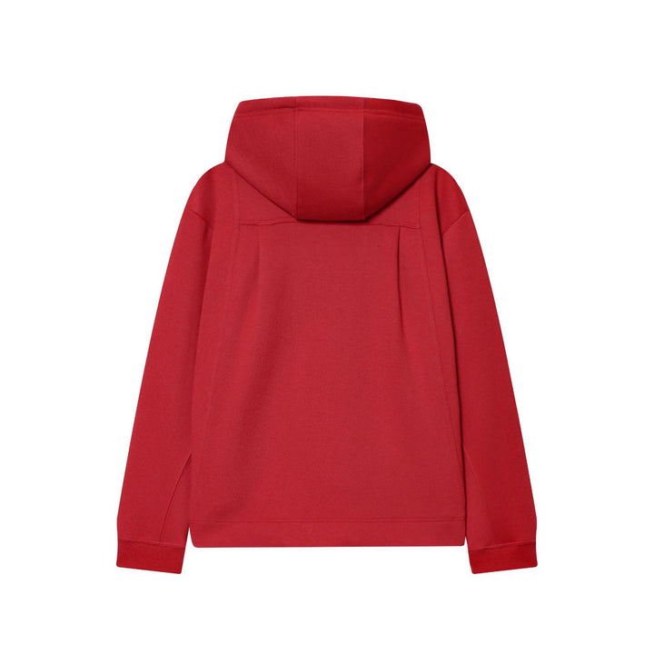 Damen Oversize Kapuzenpullover aus schwerer Baumwollmischung mit Kängurutasche und Tunnelzug Drune