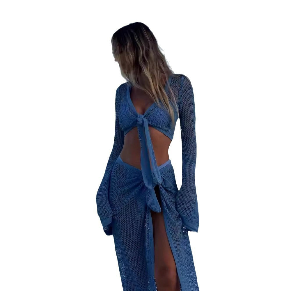 Damen luftiger Häkel-Strandkleid Drune