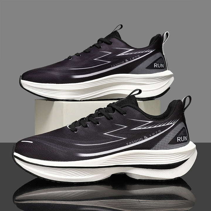 Unisex gedämpfte Straßenlauf-Sneaker mit doppelschichtiger Komfort-Zwischensohle und reflektierenden Designstreifen Drune