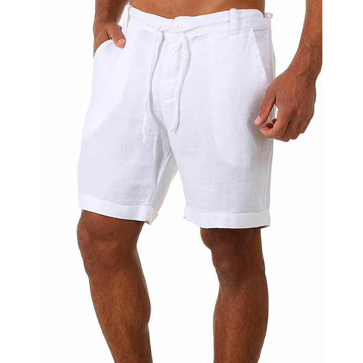 Herren lässige Leinenkurze Shorts mit verstellbarem Bund und praktischen Taschen Drune