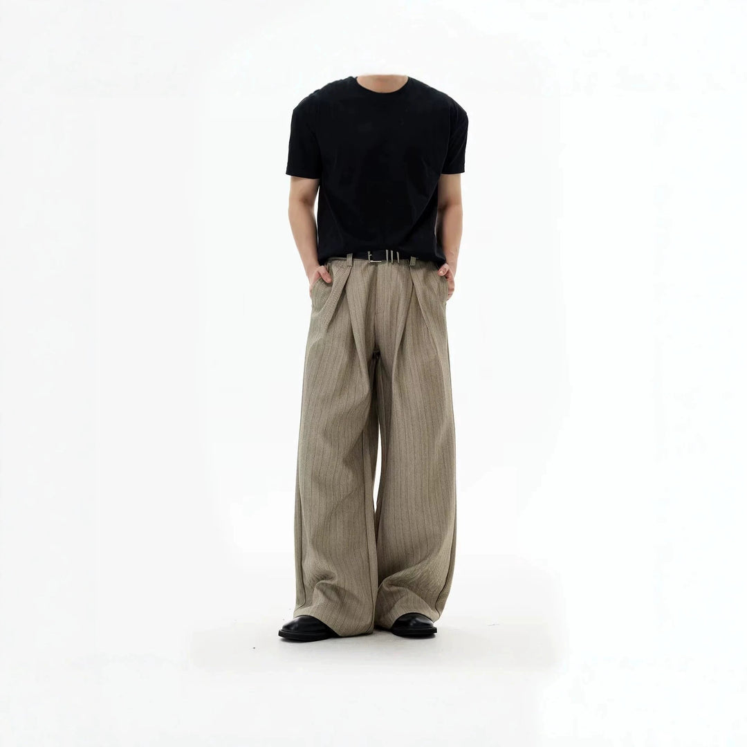 Damen Elegante und weite Hochbundhose mit Plissee Drune