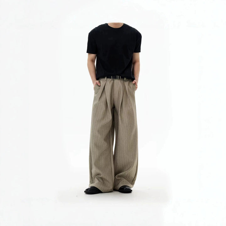 Damen Elegante und weite Hochbundhose mit Plissee Drune