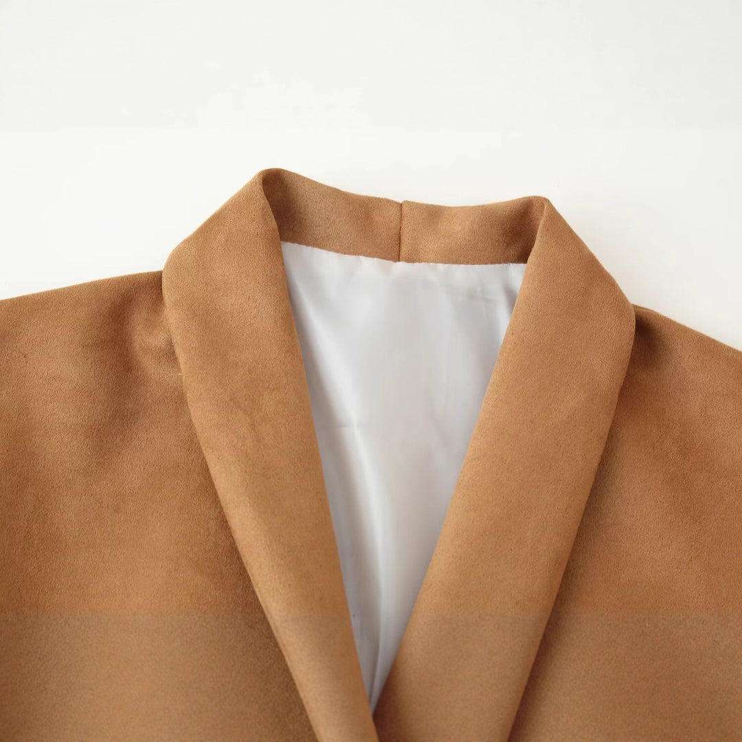 Damen elegante Blazerjacke mit praktischen Taschen und modernem Schnitt Drune