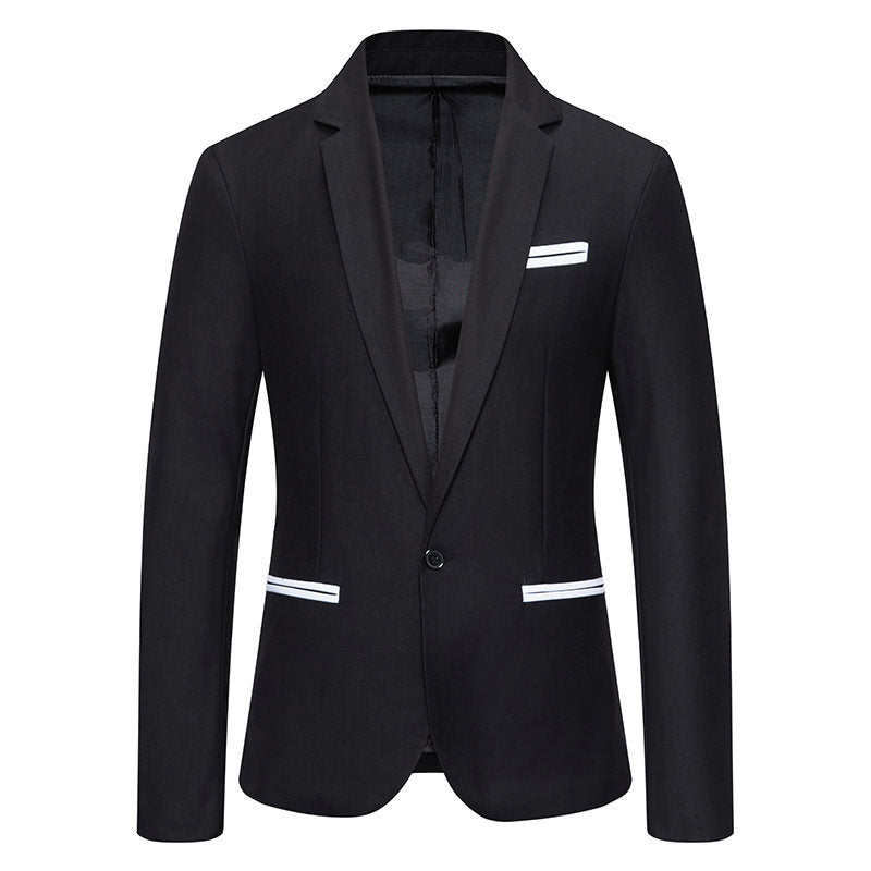 Herren Eleganter Blazer mit kontrastierenden Details Drune