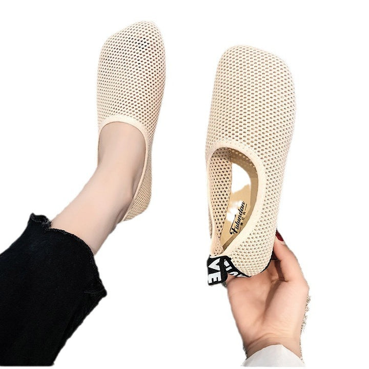 Damen Atmungsaktive Mesh-Slipper mit elastischem Einstieg und rutschfester Laufsohle Drune