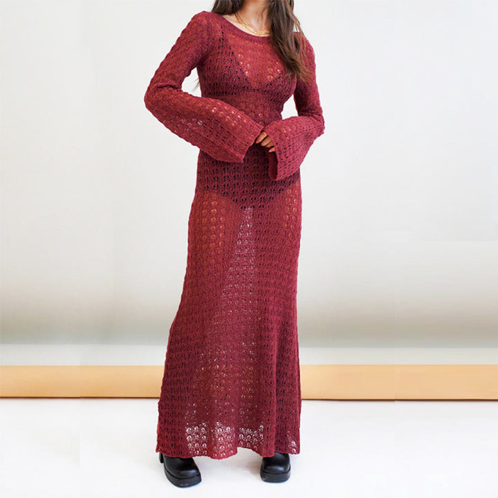 Damen langes, gehäkeltes Strandkleid Drune