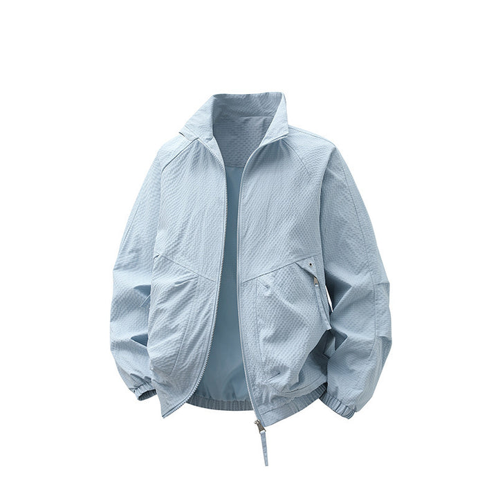 Herren Leichtgewichtige Windjacke mit hohem Kragen Drune