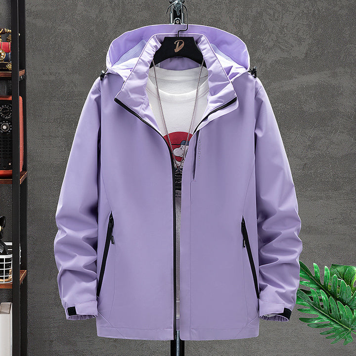 Herren Leichte Softshell-Outdoorjacke mit Kapuze, wind- und wasserabweisender Oberfläche Drune