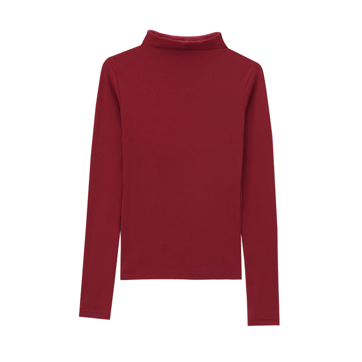Damen nan schmal geschnittener Stretch-Rollkragenpullover aus Feinstrick Drune