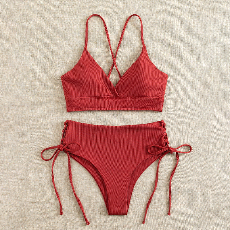 Damen Triangel-Bikini mit raffinierten Kordeldetails Drune