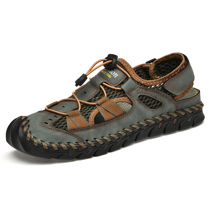 Herren Wasserdichte und atmungsaktive Outdoor-Sandalen mit flexiblem Kordelzug Drune