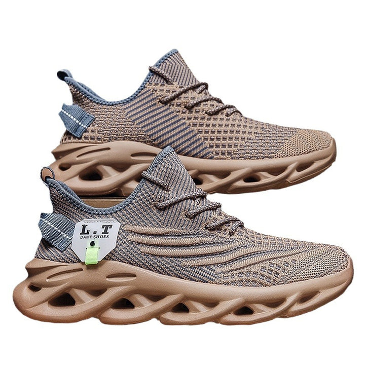 Herren Strick-Sneaker mit skulpturaler Hohlkammer-Sohle und reflektierenden Schnürsenkeln Drune